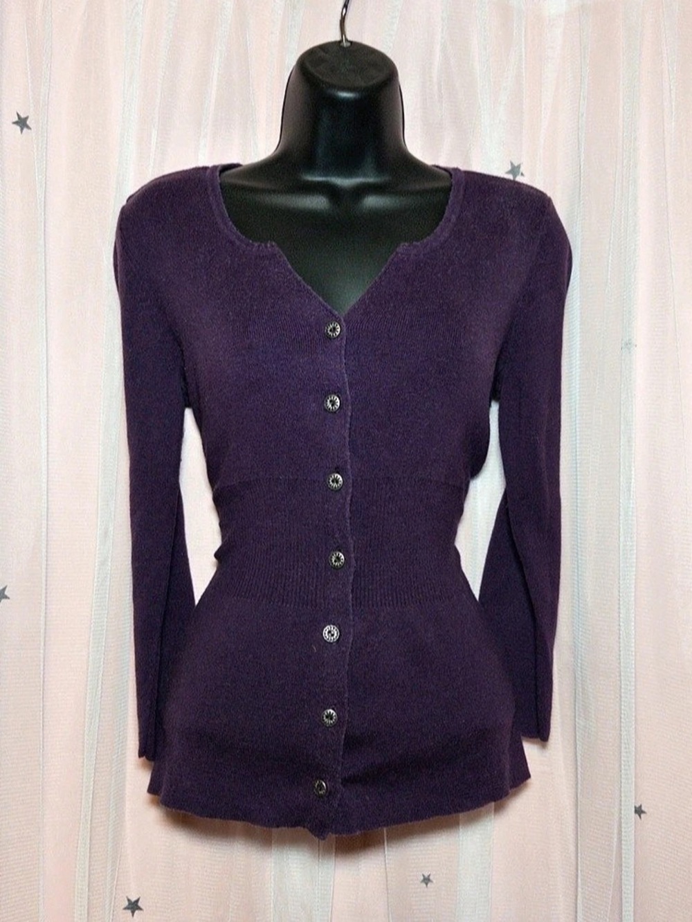 NIC+ZOE Purple Cardigan Size Small Like New